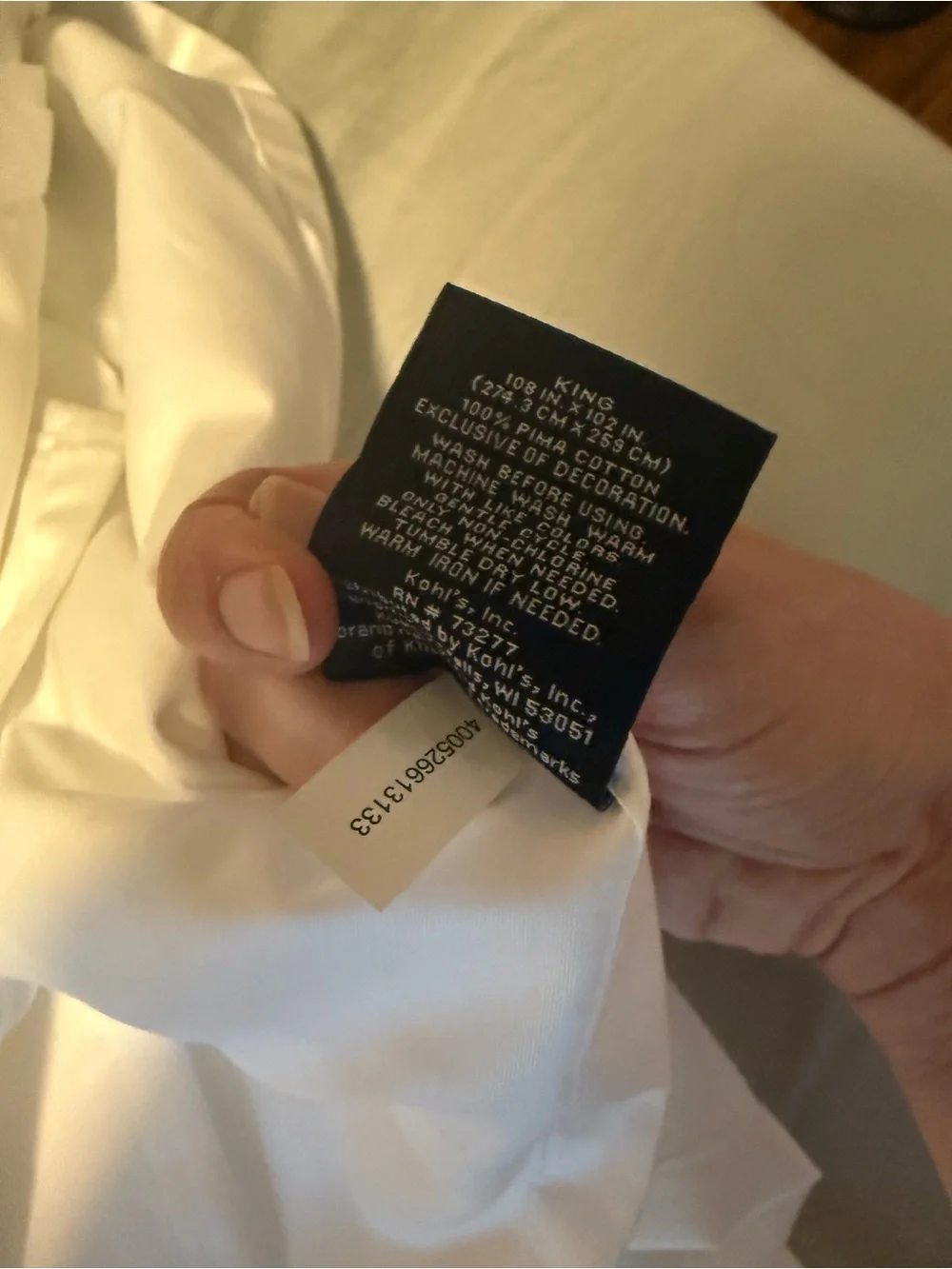 Simply Vera Vera Wang Pima Cotton 600 Thread Count King Size Sheet